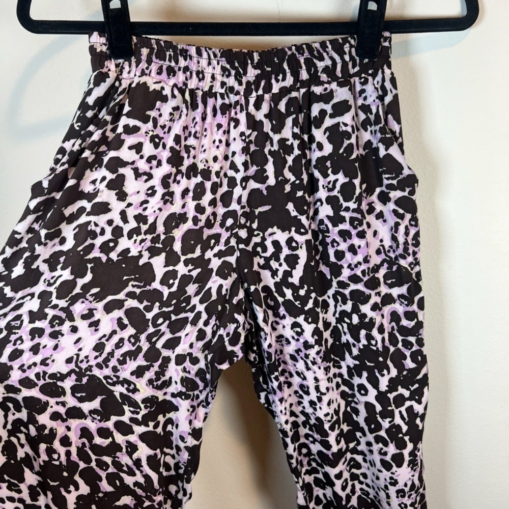 Karina Grimaldi Ivy Print Pant in Montana Animal Print Cuffed Pockets Pull On XS - Picture 5 of 12